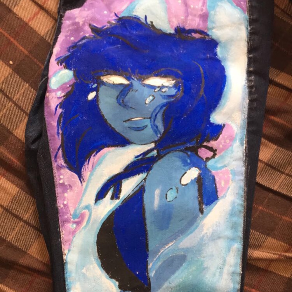 Customized Steven universe pants, Lapis Lazuli